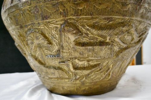 fig 4. Large Early 19th Century North African Brass Jardiniere Pot
