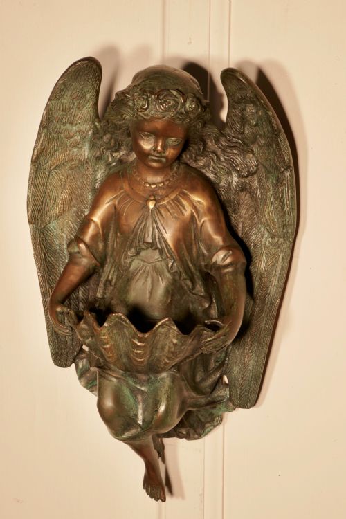 French Bronze Angel, Wall Plaque After Dumaige 1838