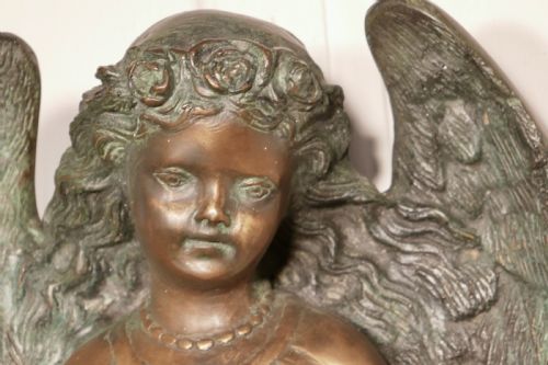 fig 2. French Bronze Angel, Wall Plaque After Dumaige 1838