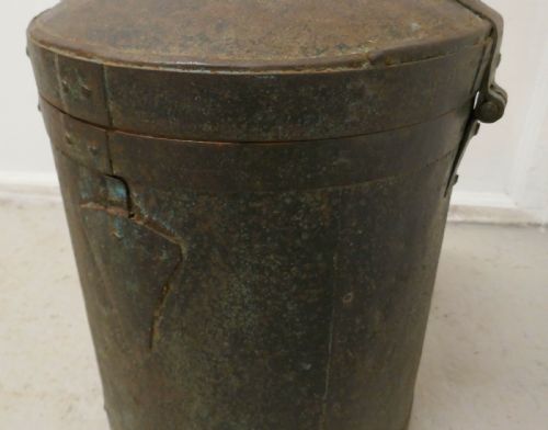 fig 1. 19th C Large Heavy Metal Lockable Grain Storage Bin