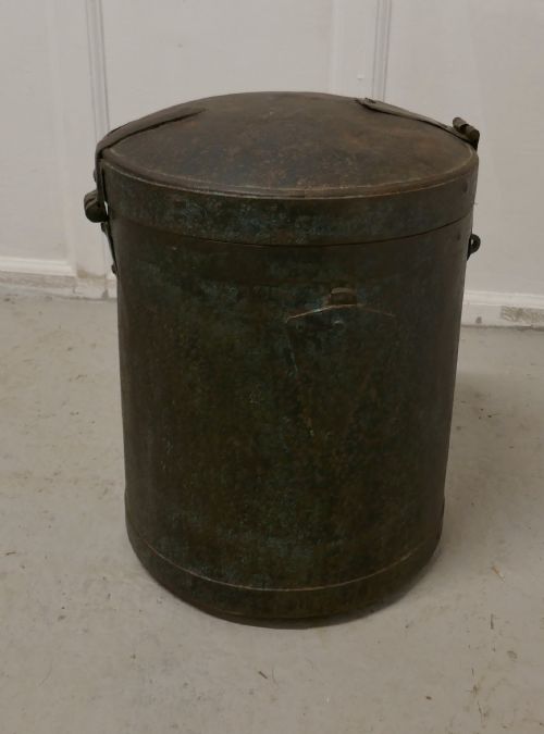 fig 3. 19th C Large Heavy Metal Lockable Grain Storage Bin