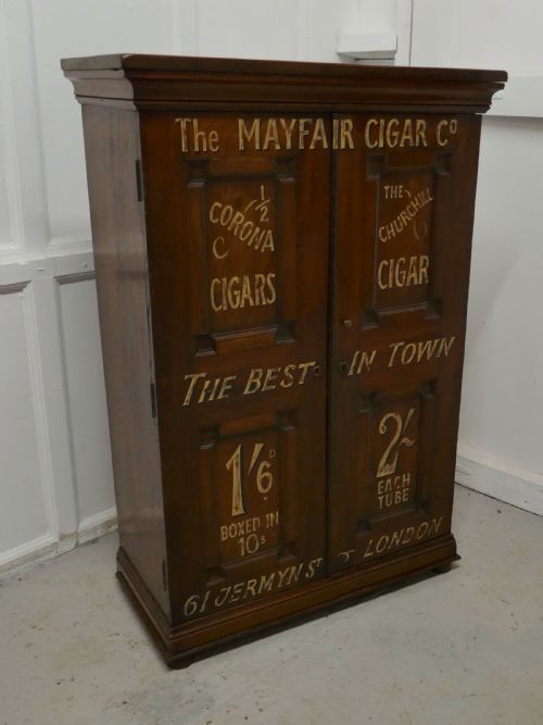 fig 1. Victorian Humidor Painted for Cigar Store Display