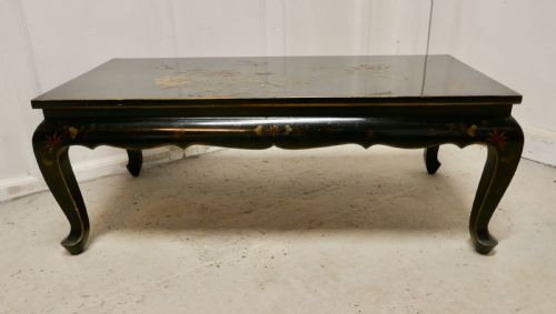 Painted and Lacquered Chinoiserie Coffee Table