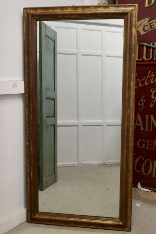 fig 1. A 19th Century Large French Shabby Gilt Mirror
