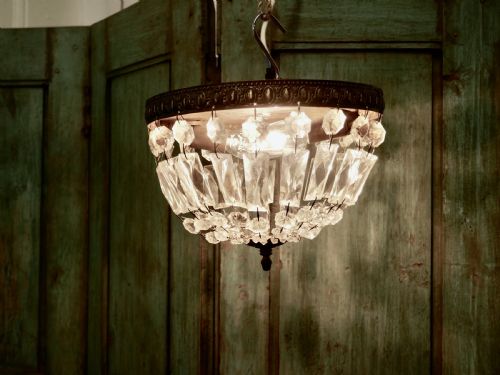 fig 1. French Empire Style Crystal Basket Chandelier