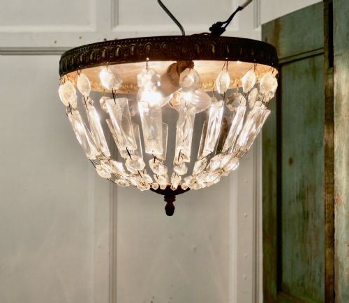 fig 3. French Empire Style Crystal Basket Chandelier