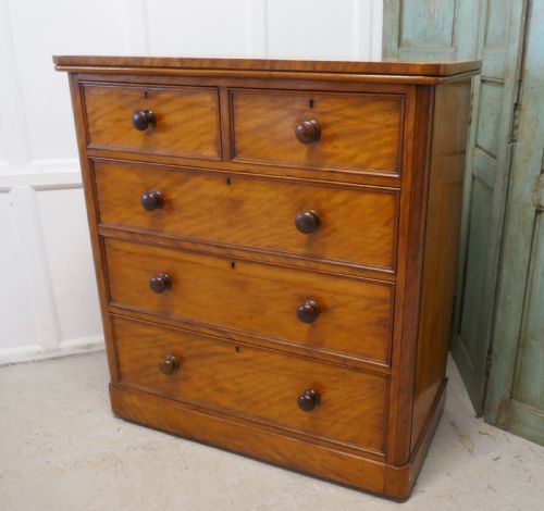 fig 1. Large 19th Century Birch Chest of Drawers