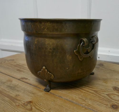 fig 1. Brass Arts and Crafts Jardiniere