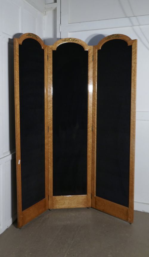 fig 4. 3 Fold Art Deco Dressing Screen,