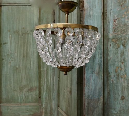 fig 1. Beautiful French Empire Style Basket Chandelier