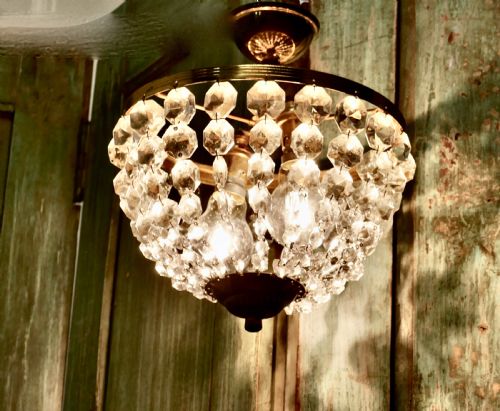 fig 4. Beautiful French Empire Style Basket Chandelier