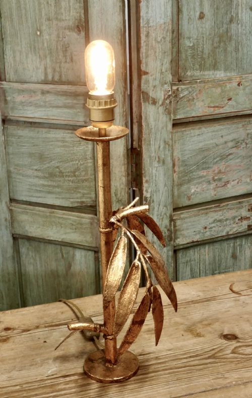 fig 4. French Art Deco Gold Palm Leaf Table Lamp
