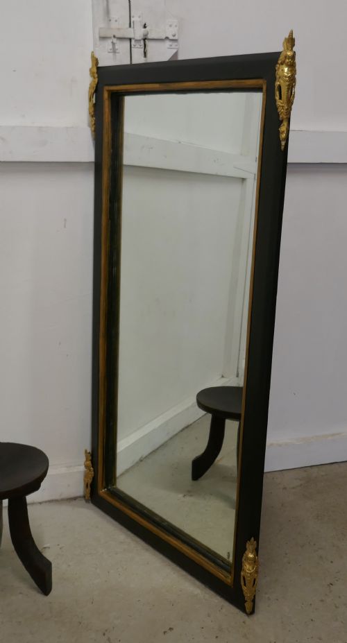 fig 3. Large French Ebonised and Ormolu Wall Mirror,