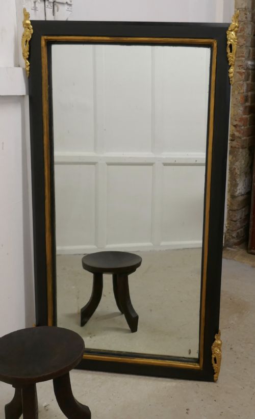fig 4. Large French Ebonised and Ormolu Wall Mirror,