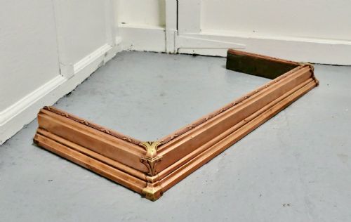 fig 2. Heavy Victorian Brass and Copper Fender