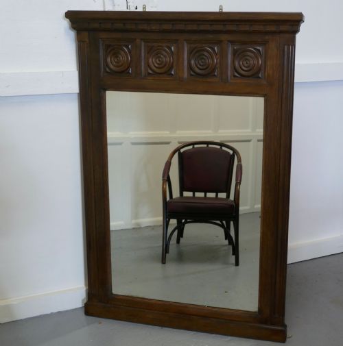 fig 1. A Large French Carved Oak Wall Mirror