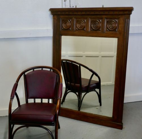 fig 2. A Large French Carved Oak Wall Mirror