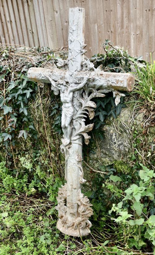 fig 1. A Large Architectural French Cast Iron Cross,