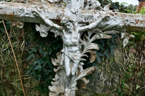 fig 2. A Large Architectural French Cast Iron Cross,