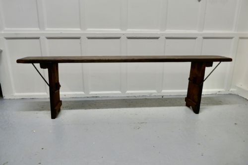 fig 1. Very Rustic Folding Farmhouse Kitchen Bench