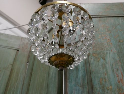 fig 1. Beautiful French Empire Style Basket Chandelier