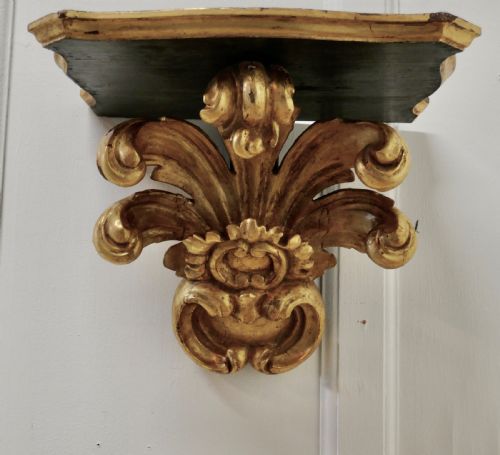 A 19th Century Carved Gilt Wall Bracket