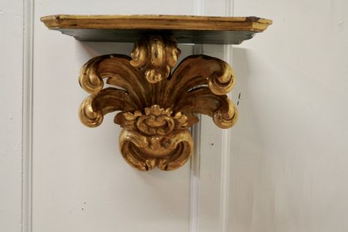 fig 1. A 19th Century Carved Gilt Wall Bracket
