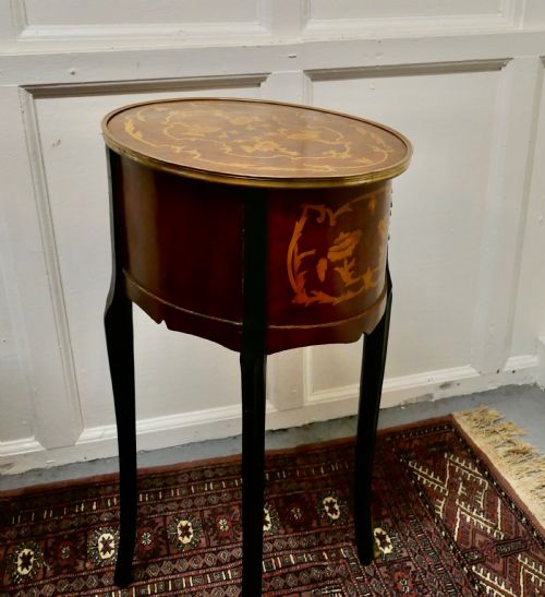 fig 3. A Pair of French 19th Century Inlaid Side Tables or Bedside Cabinets