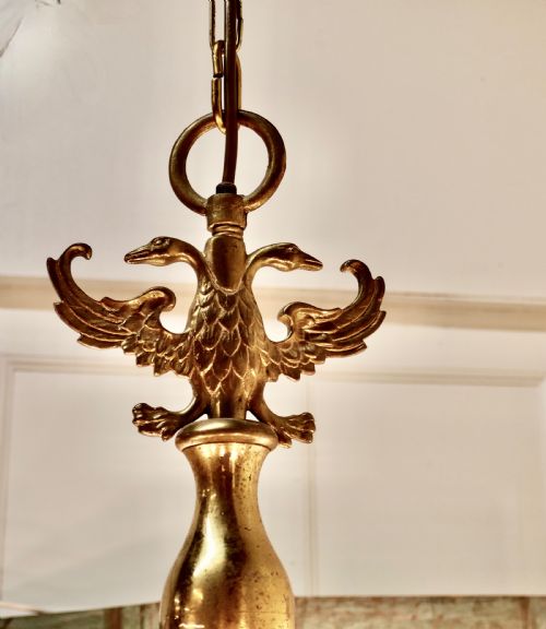 fig 4. Antique Dutch Style Twelve Branch Two Tier Brass Chandelier