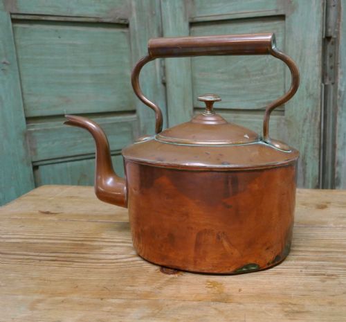 Charming 19th Oval Century Copper Kettle
