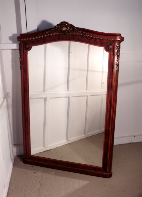 Large 19th Century French Mahogany and Ormolu  Wall Mirror
