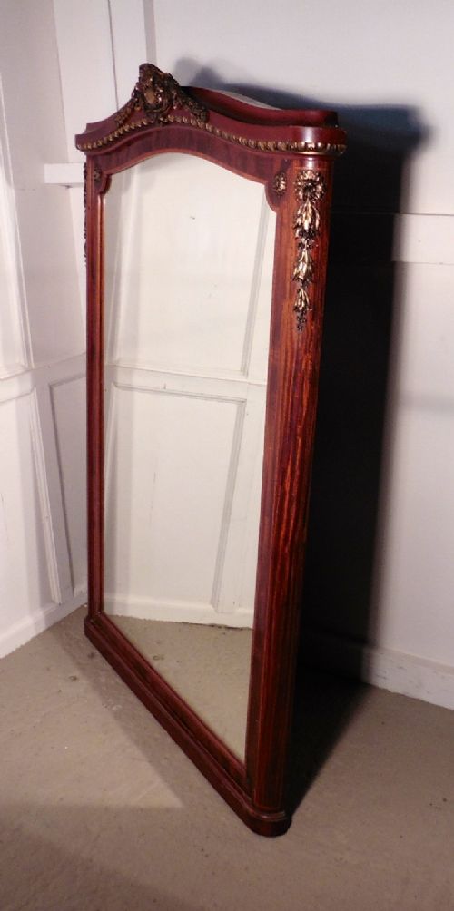 fig 3. Large 19th Century French Mahogany and Ormolu Wall Mirror