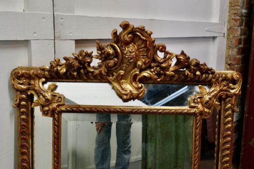 fig 1. A Stunning Napoleon III French Cushion Mirror