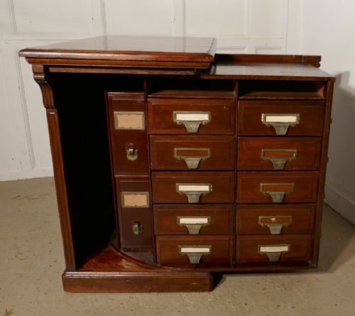 Superb Metamorphic Mahogany Pedestal Filing Cabinet Desk by Shanon