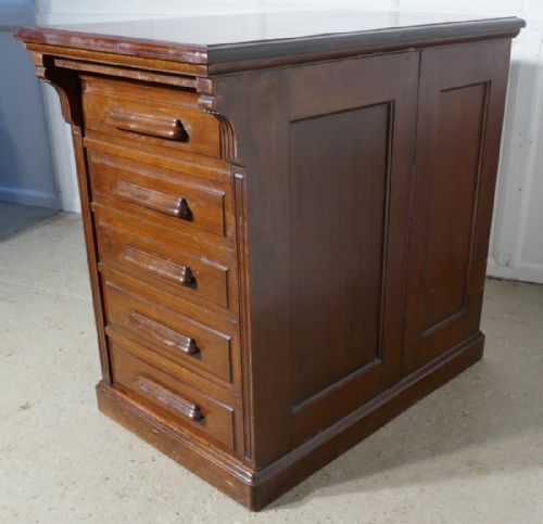 fig 1. Superb Metamorphic Mahogany Pedestal Filing Cabinet Desk by Shanon