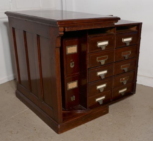 fig 2. Superb Metamorphic Mahogany Pedestal Filing Cabinet Desk by Shanon