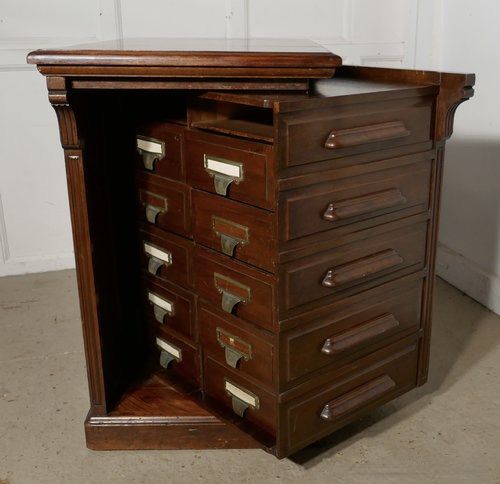 fig 4. Superb Metamorphic Mahogany Pedestal Filing Cabinet Desk by Shanon