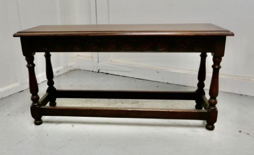 Victorian Carved Country Oak Joint Style Window Seat,