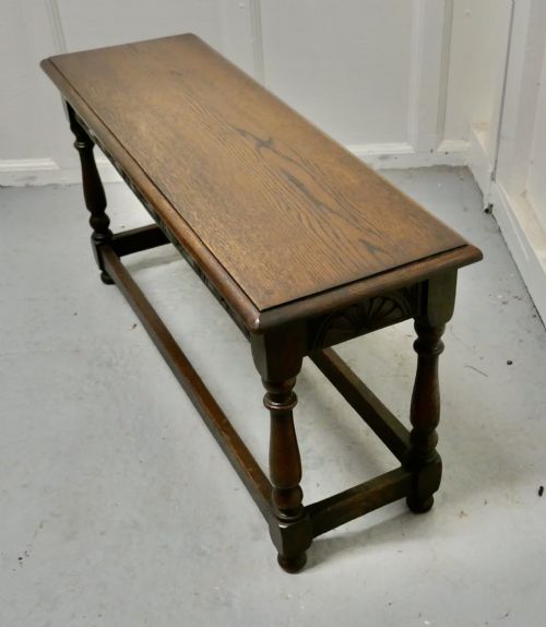 fig 2. Victorian Carved Country Oak Joint Style Window Seat,