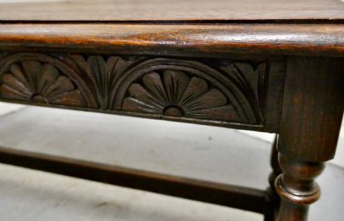 fig 3. Victorian Carved Country Oak Joint Style Window Seat,