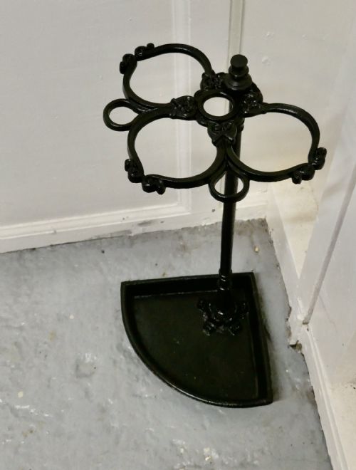 fig 2. A Victorian Cast Iron Corner Stick and Umbrella Stand