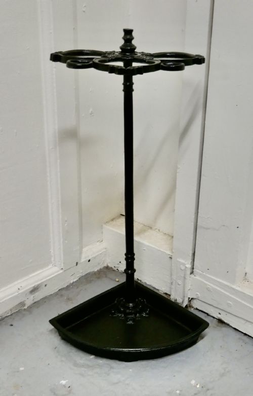 fig 3. A Victorian Cast Iron Corner Stick and Umbrella Stand