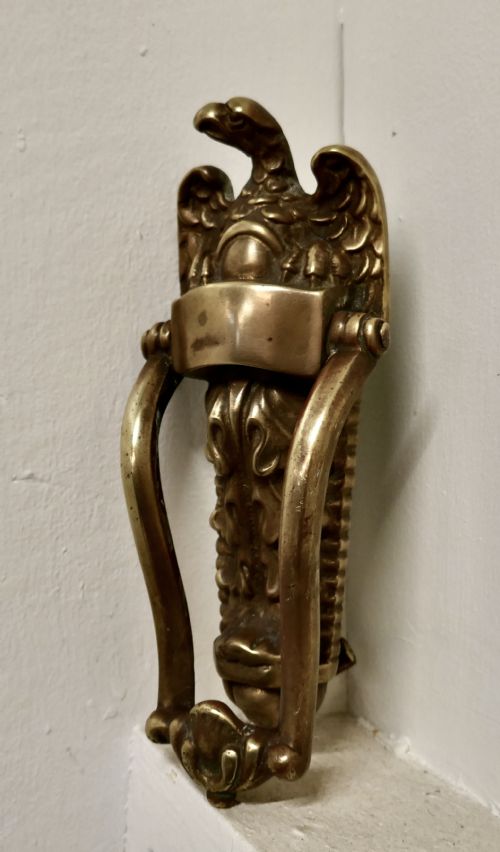 fig 1. A Large Victorian Brass Eagle Door Knocker,