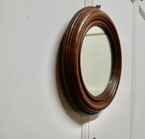 fig 2. 19th Century Small Round Mahogany Wall Mirror