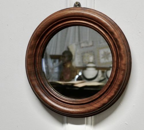 fig 3. 19th Century Small Round Mahogany Wall Mirror