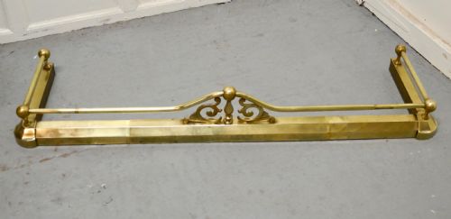 fig 1. Large Adjustable Victorian Brass Fender
