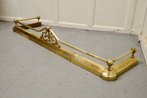 fig 3. Large Adjustable Victorian Brass Fender