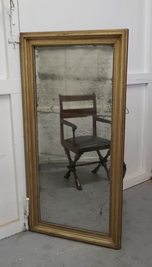 Large 19th Century Framed Distressed Wall Mirror
