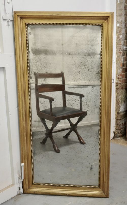 fig 1. Large 19th Century Framed Distressed Wall Mirror