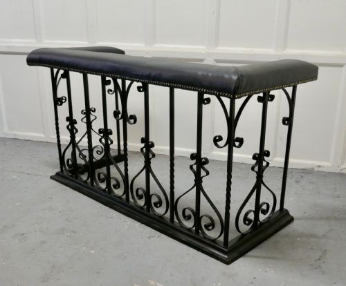 fig 3. High Wrought Iron and Leather Club Fender